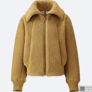 UNIQLO U - Women Fleece Long Sleeve Blouson Jacket Cardigan Coat